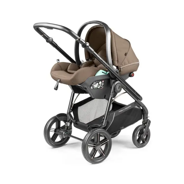 Peg Perego Veloce Elite Town Country Travel System i-Size Highchair Bundle - Pine Bark Peg Perego