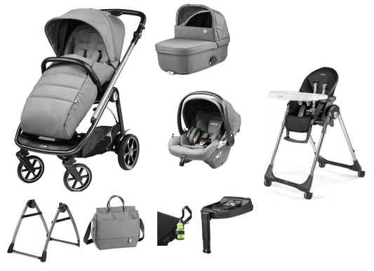 Peg Perego Peg Perego Veloce Elite Town Country Travel System i-Size Highchair Bundle - Mercury
