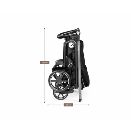 Peg Perego Veloce Elite Travel System i-Size 360 Bundle With Highchair - True Black Peg Perego