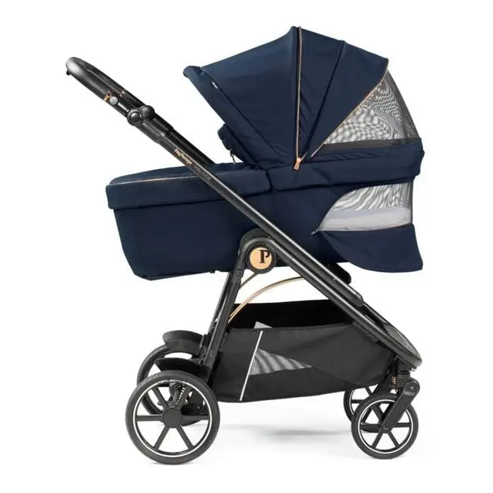 Peg Perego Veloce Elite Travel System i-Size 360 Bundle With Highchair - Blue Shine Peg Perego