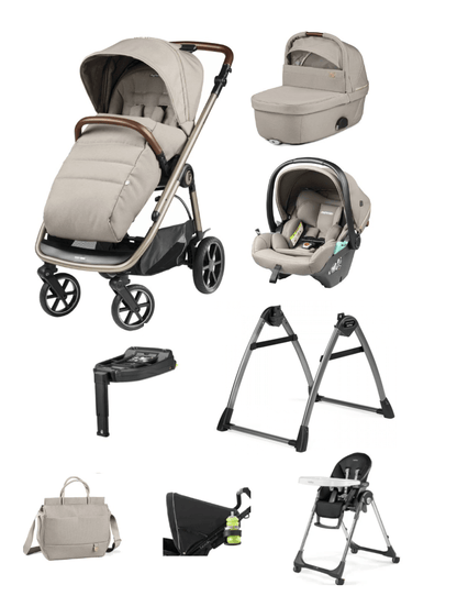 Peg Perego Veloce Elite Travel System i-Size Bundle with Highchair - Astral Peg Perego