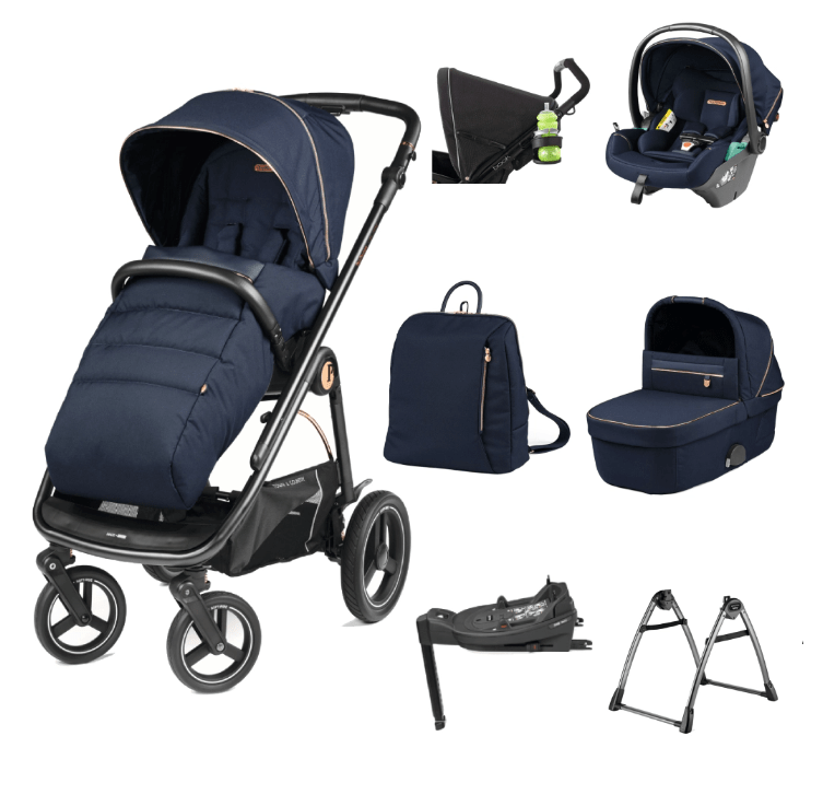 Peg Perego Veloce Town Country Travel System i-Size Accessory Bundle - Blue Shine  Peg Perego   