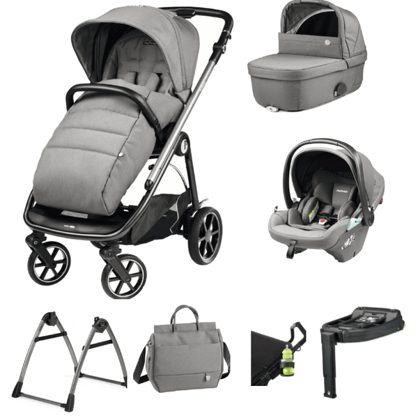 Peg Perego Veloce Deluxe Town Country Travel System i-Size Accessory Bundle - Mercury Peg Perego