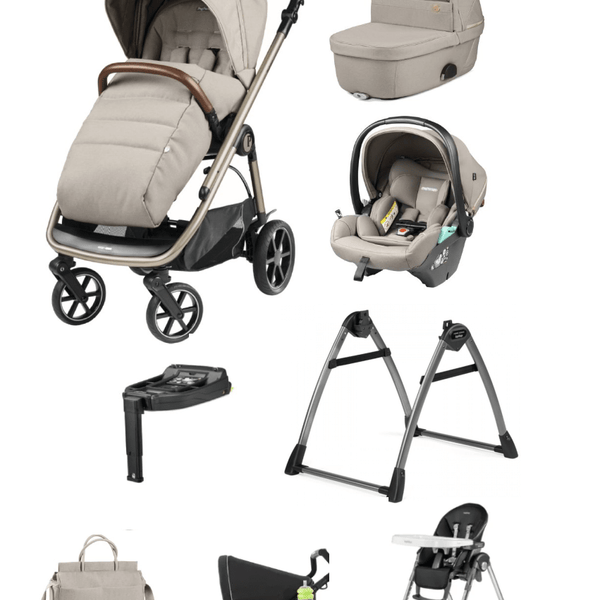 Peg Perego Veloce Elite Travel System i-Size Bundle with Highchair - Astral Peg Perego