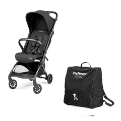 Peg Perego Volo Cabin Stroller True Black with Travel Bag