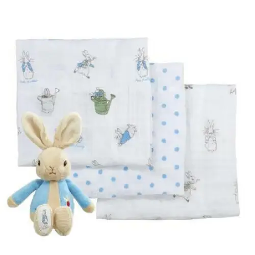 Peter Rabbit Soft Toy & Muslins Gift Set  Peter Rabbit   