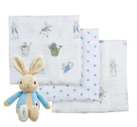 Peter Rabbit Soft Toy & Muslins Gift Set  Peter Rabbit   