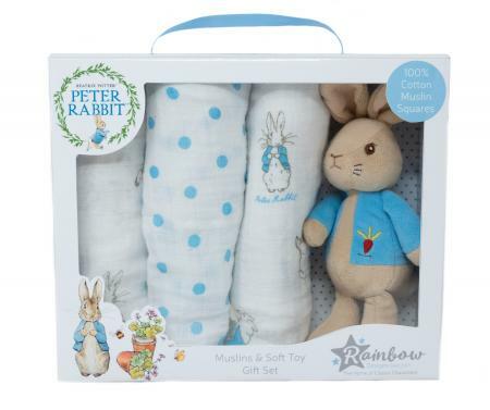 Peter Rabbit Soft Toy & Muslins Gift Set  Peter Rabbit   