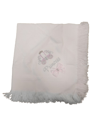 Pink Frilly Shawl with Princess Carriage and Diamante's General Not specified   