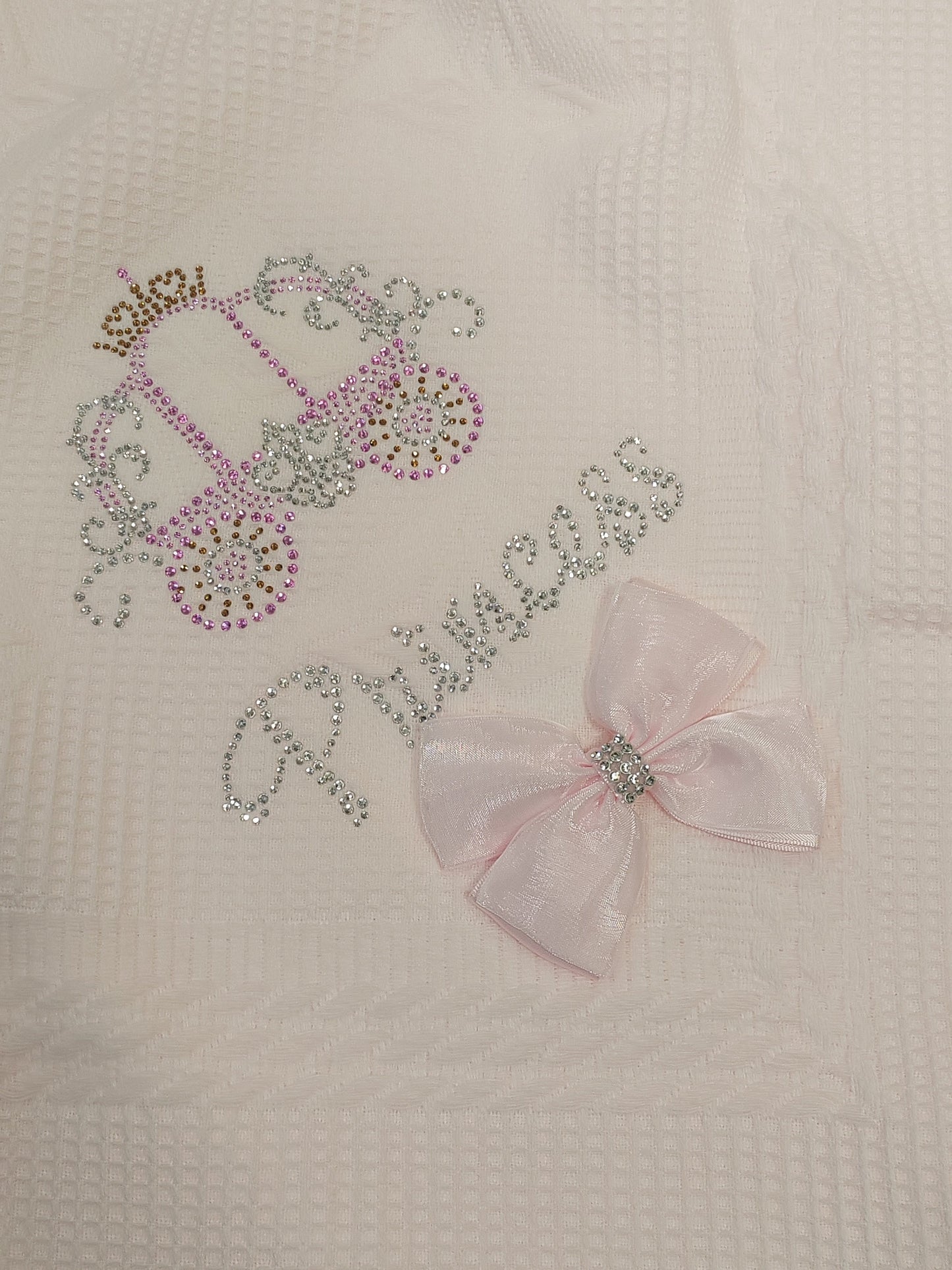 Pink Frilly Shawl with Princess Carriage and Diamante's General Not specified   