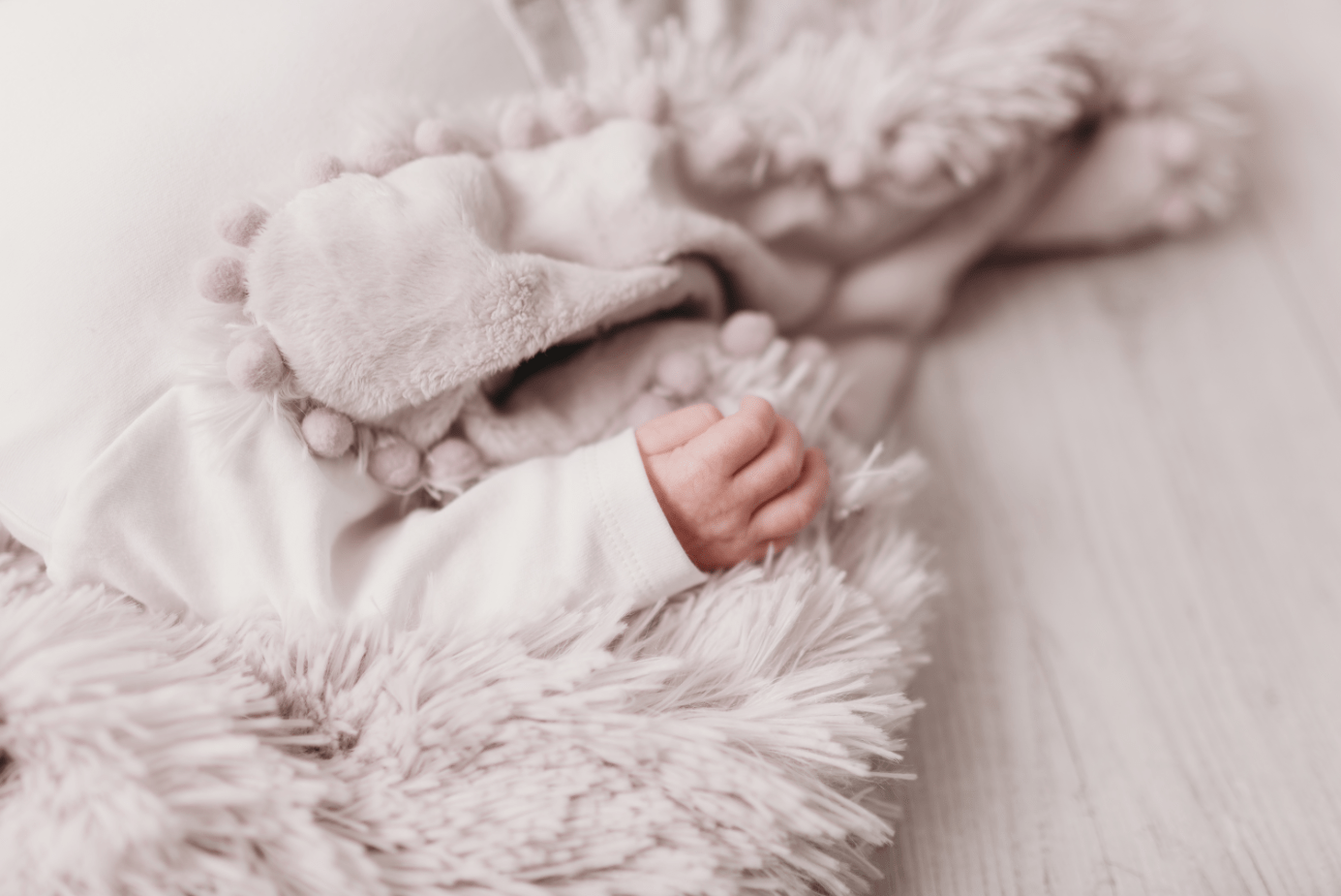 Pom Pom Blanket in Grey  bizzi growin   