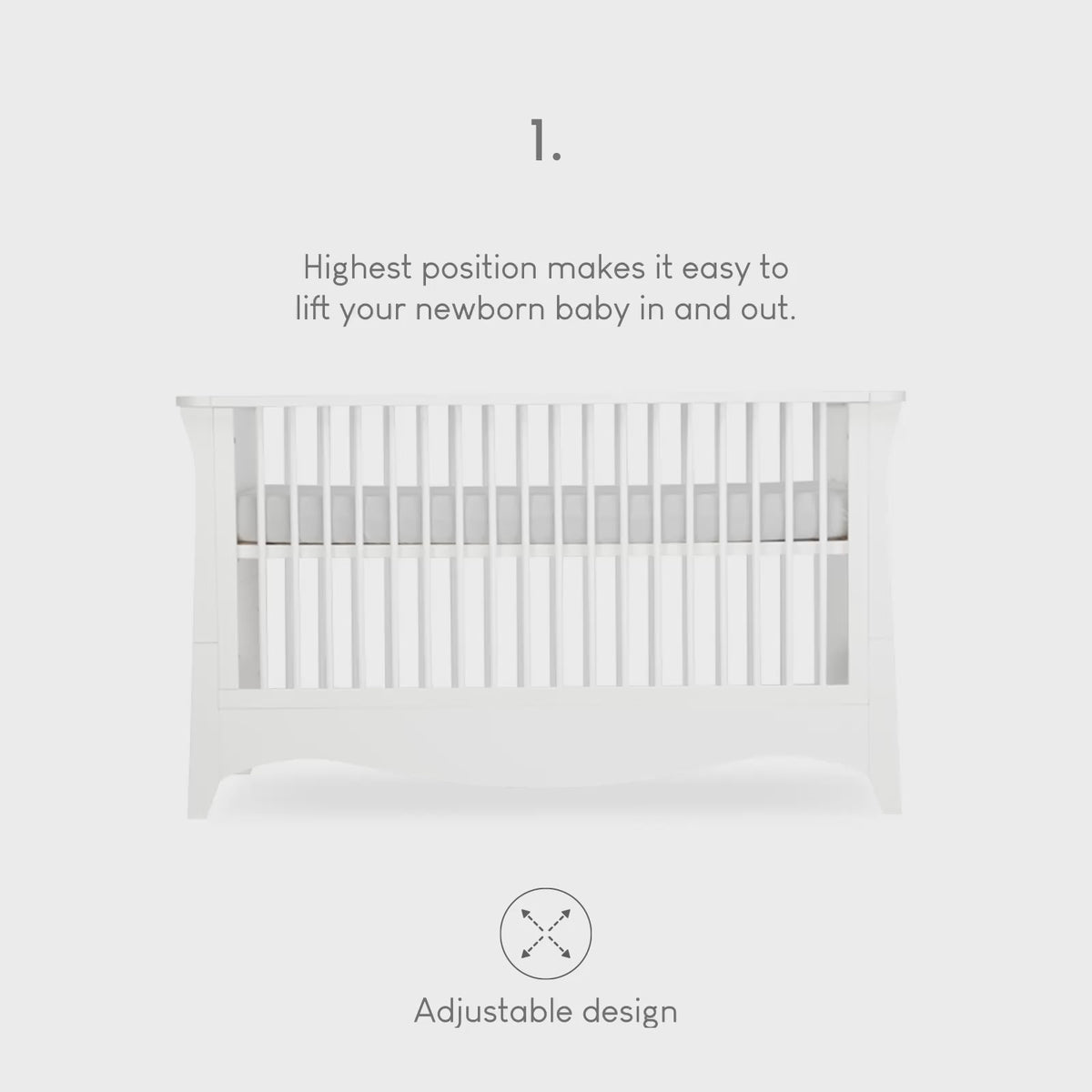Cuddle Co Clara 2 Piece Nursery Furniture Set - White