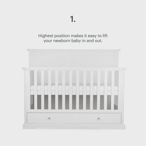 Cuddle Co Beaumont Grand White 3 Piece Nursery Furniture Set