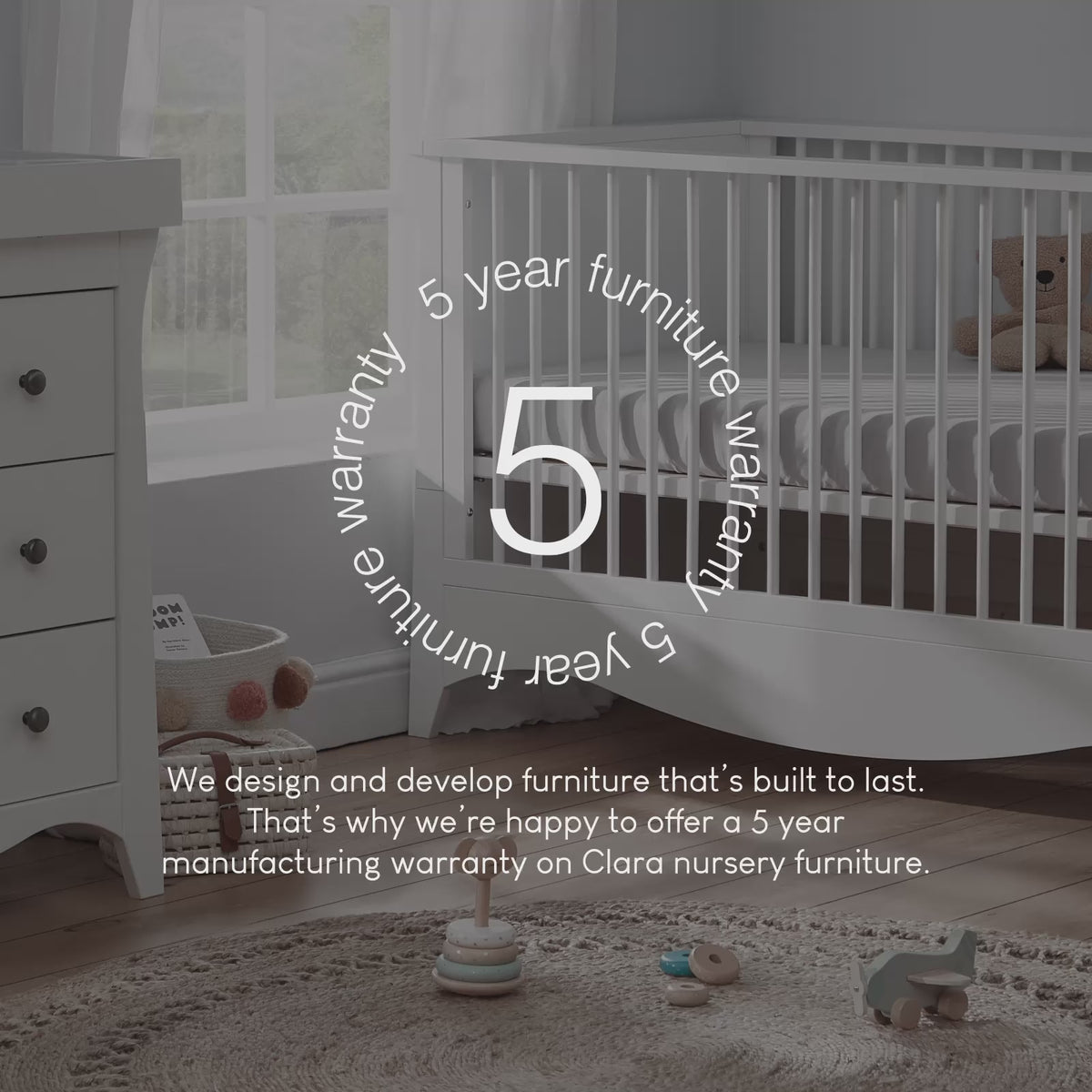 Cuddle Co Clara Cot Bed - White