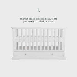 Cuddle Co Beaumont White Cot Bed