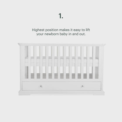 Cuddle Co Beaumont White Cot Bed
