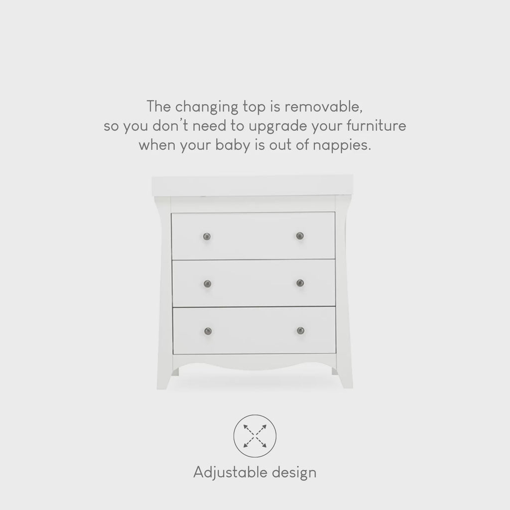 Cuddle Co Clara 2 Piece Nursery Furniture Set - White
