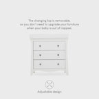 Cuddle Co Clara 2 Piece Nursery Furniture Set - White