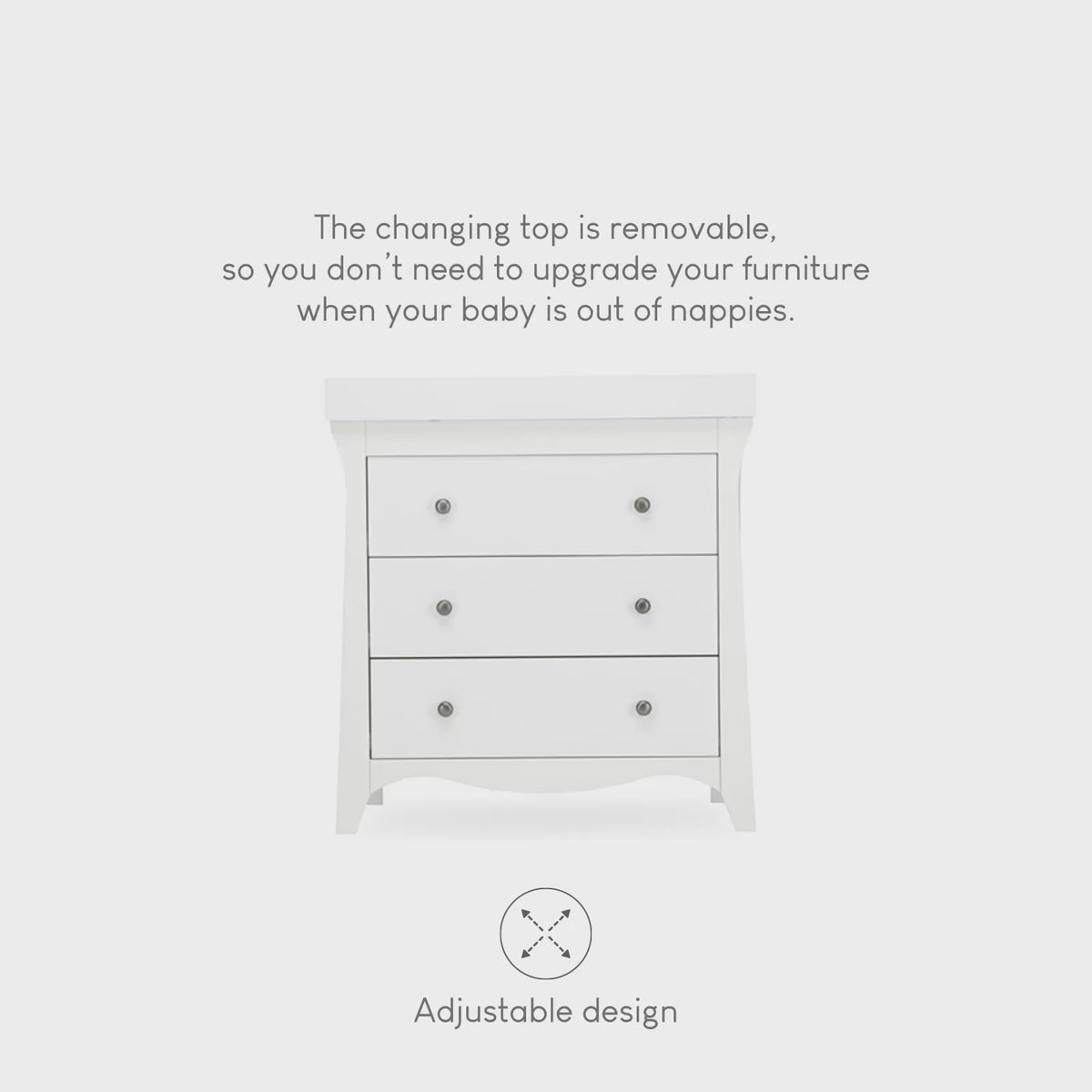 Cuddle Co Clara 2 Piece Nursery Furniture Set - White