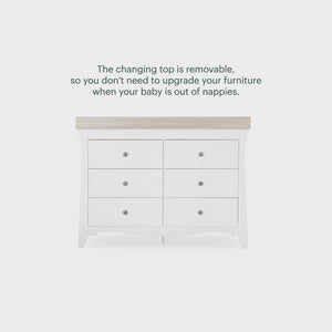 Cuddle Co Clara White & Ash Luxe Dresser Changer