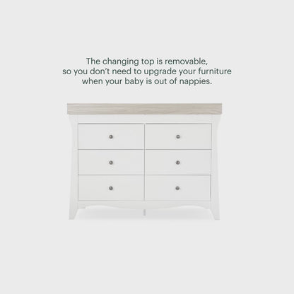 Cuddle Co Clara White & Ash Luxe Dresser Changer