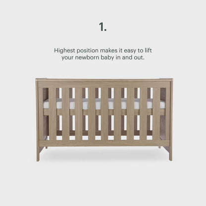 CuddleCo Burford Oak 3 Piece Nursery Furniture Set