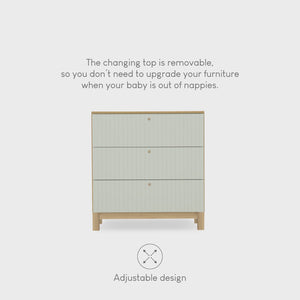 Remi Dresser Changer - Oak & Green Cuddle Co