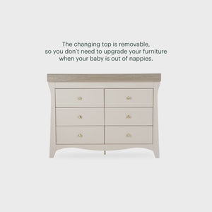 Cuddle Co Clara Luxe Cashmere 6 Drawer Dresser Changer