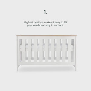CuddleCo Burford White & Oak 2 Piece Nursery Furniture Set