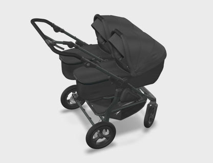 TFK Duo Twin & Sibling Pram – Black | 2026 Combi Seat Version