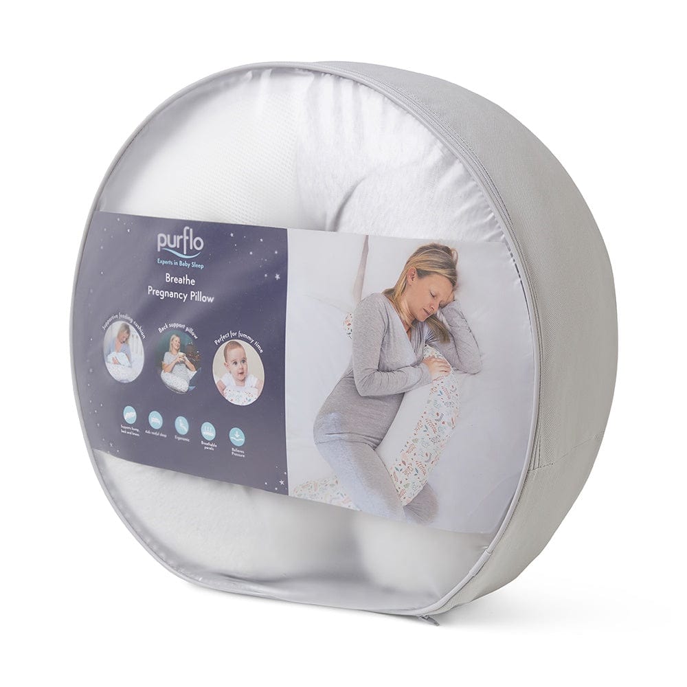 Purflo Breathe Pregnancy Pillow - Grey General PurFlo   