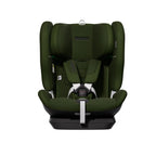 Recaro VELIX 1 in Epic Green, front view showing padded shoulder straps, central buckle and adjustment strap.