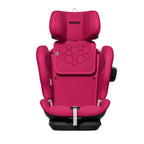Wow Pink VELIX 1, front view with raised headrest, no shoulder harness visible and a black side attachment.