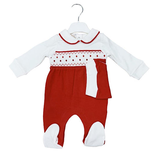 Red Smocked Babygrow General Little Dreams   