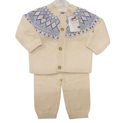 Rockabye Baby Cream Argyle Knitted Set General rock a bye baby   