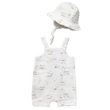 Rockabye  Baby Muslin Safari Romper and Hat  rock a bye baby   