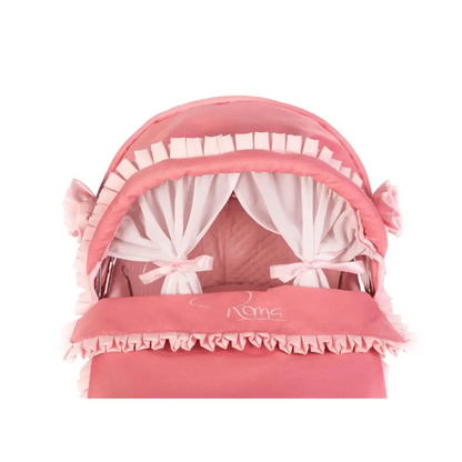 Roma Annie Classic Dolls Pram – Luxury Pink Dolls Pram for Ages 3 to 14 Roma Prams