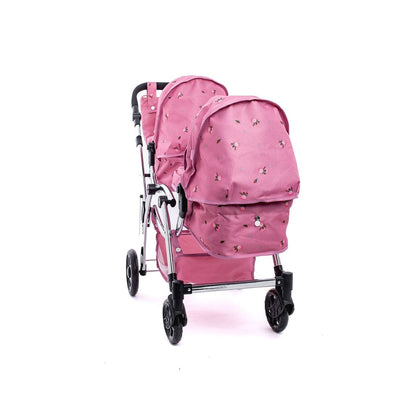 Roma Darcie Pink Twin Dolls Pram 3-14 Years - Amy Child's Collection of Dolls Prams General Roma Prams