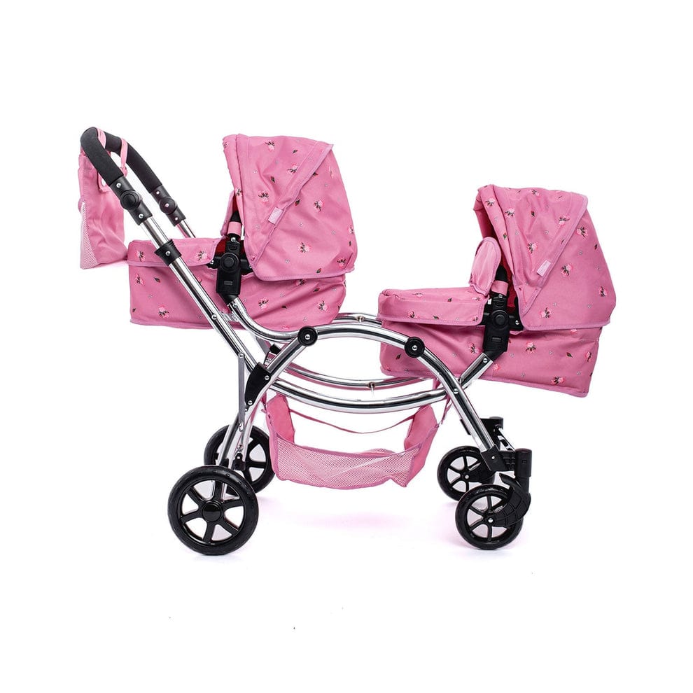 Roma Darcie Pink Twin Dolls Pram 3-14 Years - Amy Child's Collection of Dolls Prams General Roma Prams