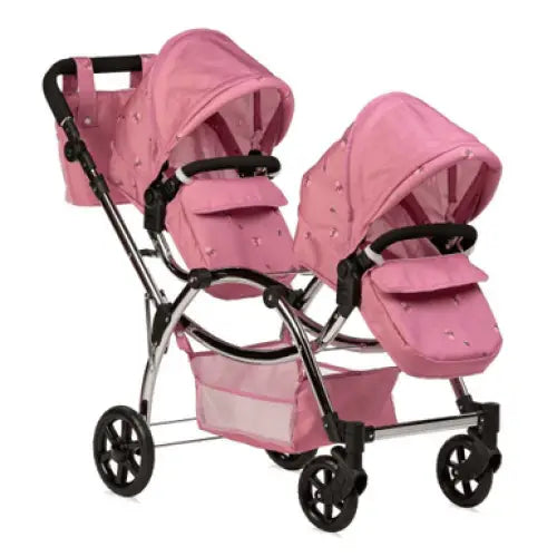 Roma Darcie Pink Twin Dolls Pram 3-14 Years - Amy Child's Collection of Dolls Prams General Roma Prams