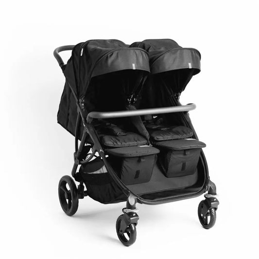 Roma Gemini Double Stroller - Black Roma Prams