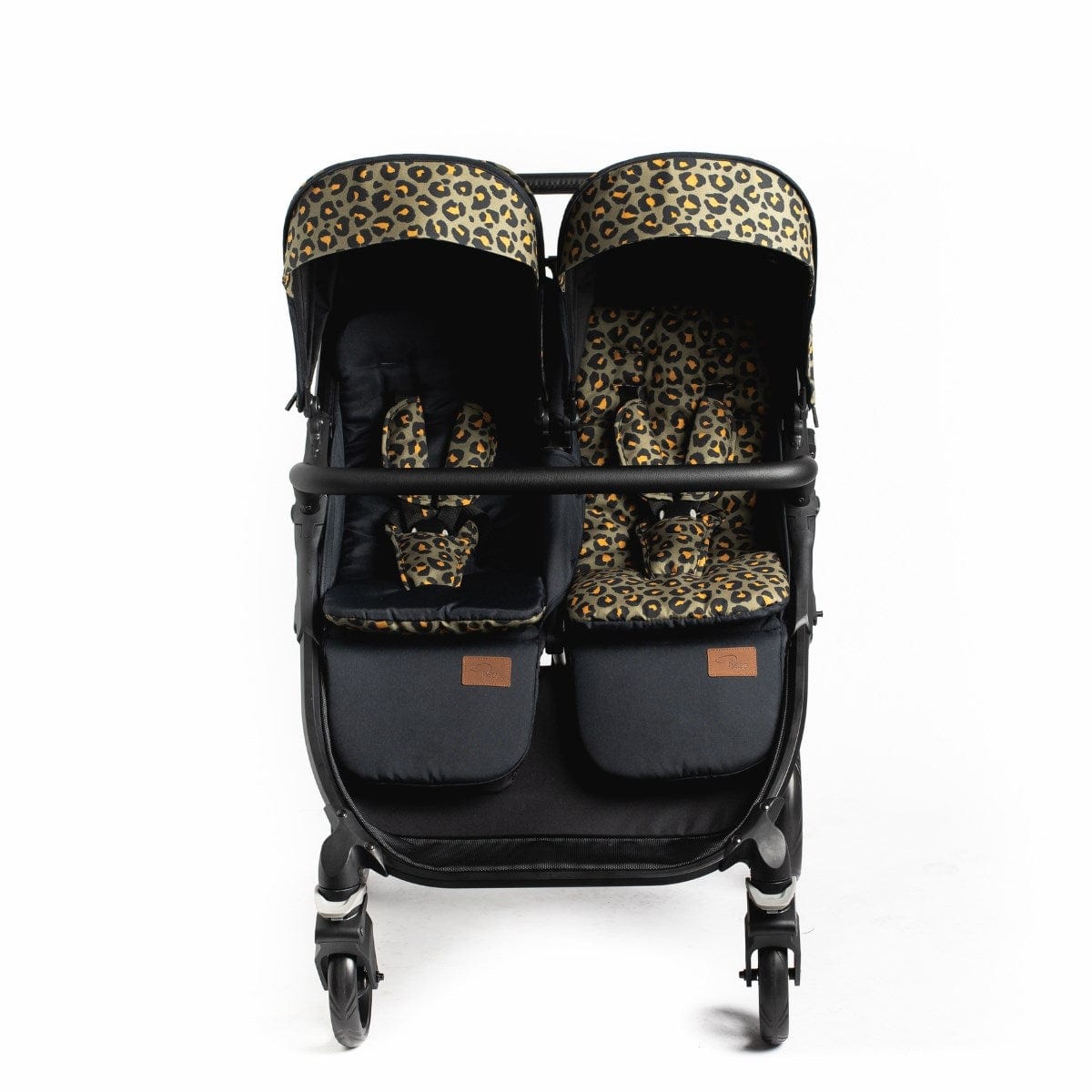 Roma Gemini Double Stroller - Khaki Leopard Roma Prams