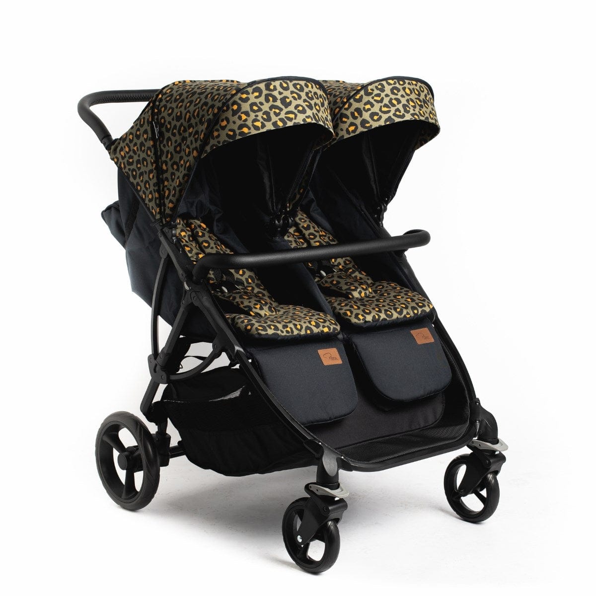 Roma Gemini Double Stroller - Khaki Leopard Roma Prams