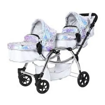 Roma Mermaid Twin Dolls Pram 3-14 Years - Amy Child's Collection of Dolls Prams  Roma   