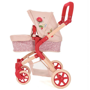 Roma RHS Flora Single Dolls Pram – Eco-Friendly 2-in-1 Toy Pram for Ages 3+ Roma Prams