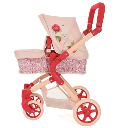 Roma RHS Flora Single Dolls Pram – Eco-Friendly 2-in-1 Toy Pram for Ages 3+ Roma Prams