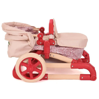 Roma RHS Flora Single Dolls Pram – Eco-Friendly 2-in-1 Toy Pram for Ages 3+ Roma Prams