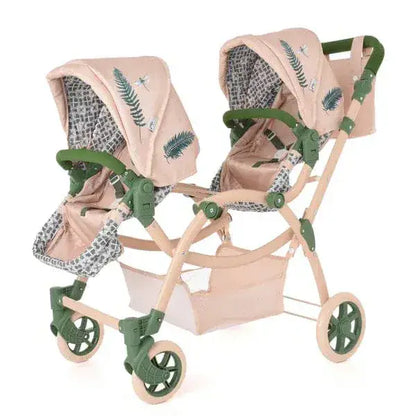 Roma RHS Twin Dolls Pram – Fern | Eco-Friendly 2-in-1 Twin Doll Pram Roma