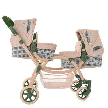Roma RHS Twin Dolls Pram – Fern | Eco-Friendly 2-in-1 Twin Doll Pram Roma