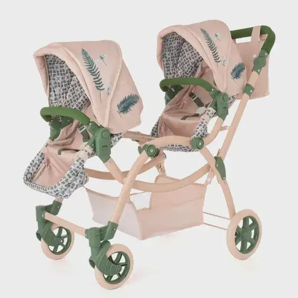 Roma RHS Twin Dolls Pram – Fern | Eco-Friendly 2-in-1 Twin Doll Pram Roma